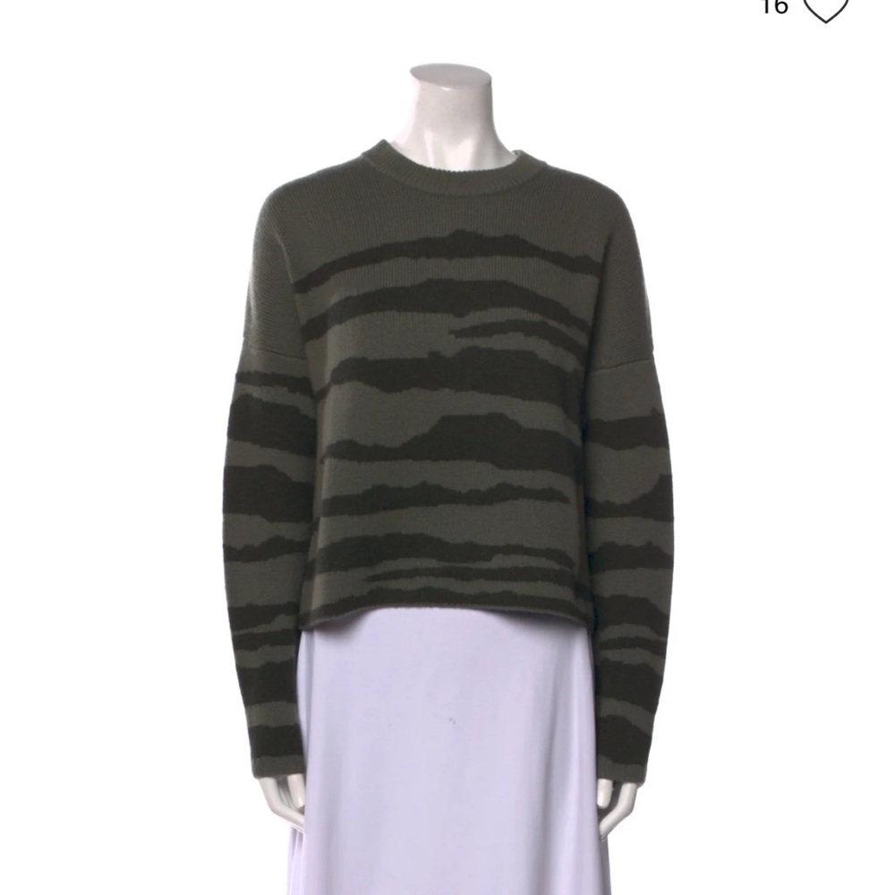 $350 Naadam M soft cashmere wool sweater tiger animal striped super soft thick